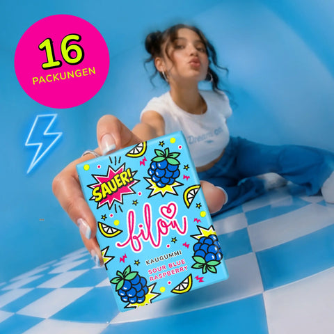 Sour Blue Raspberry Big Box – 16 Packs