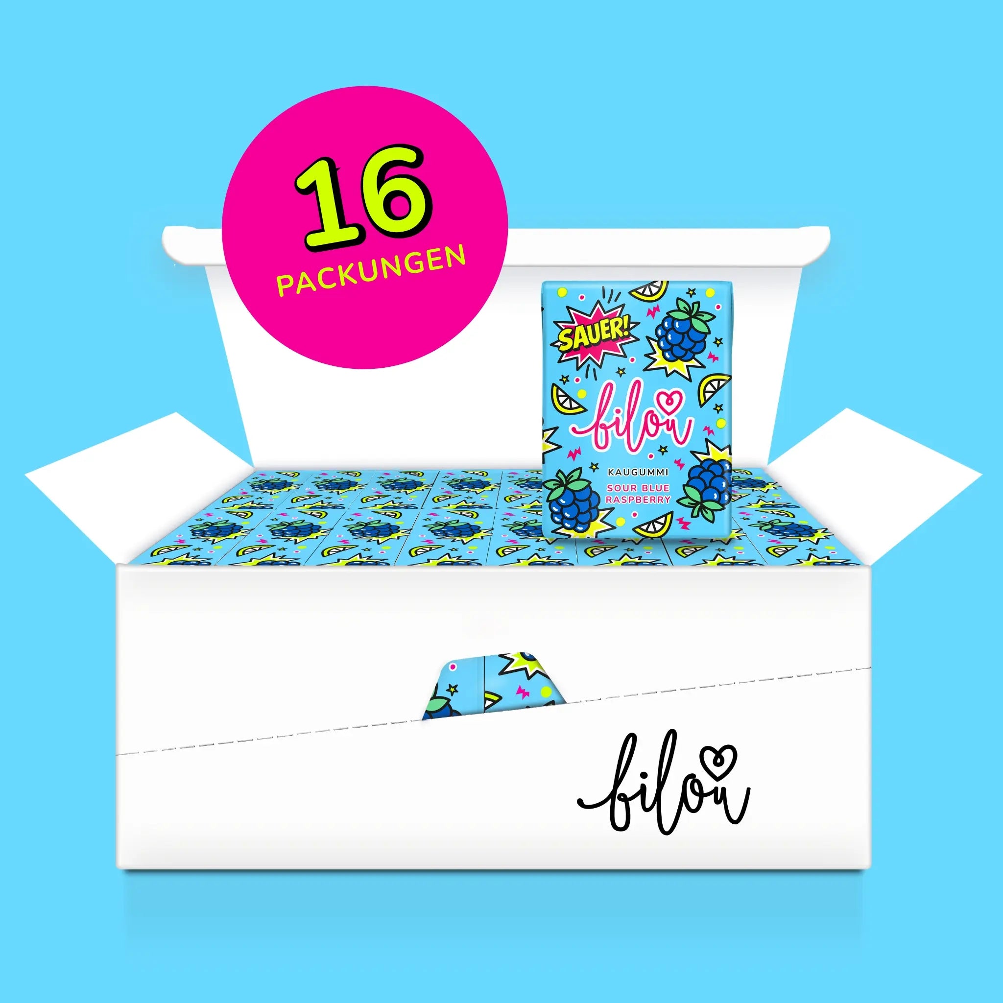 Sour Blue Raspberry Big Box – 16 Packs