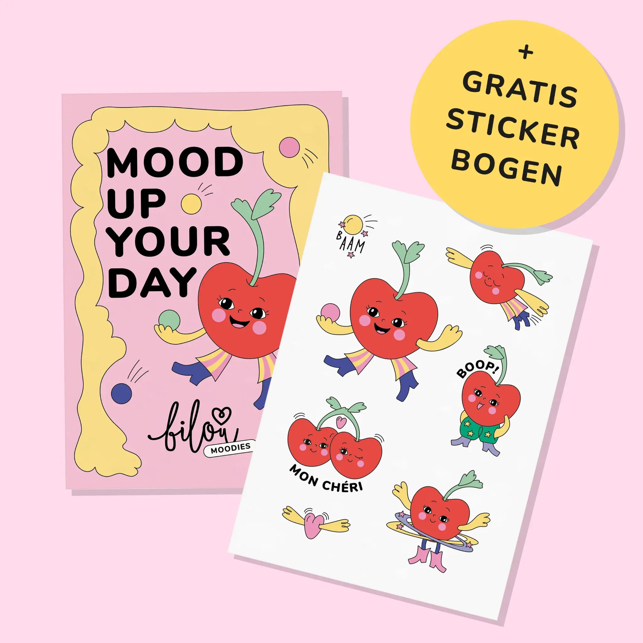 bilou Happy Moodie Geschenkset mit gratis Stickerbogen