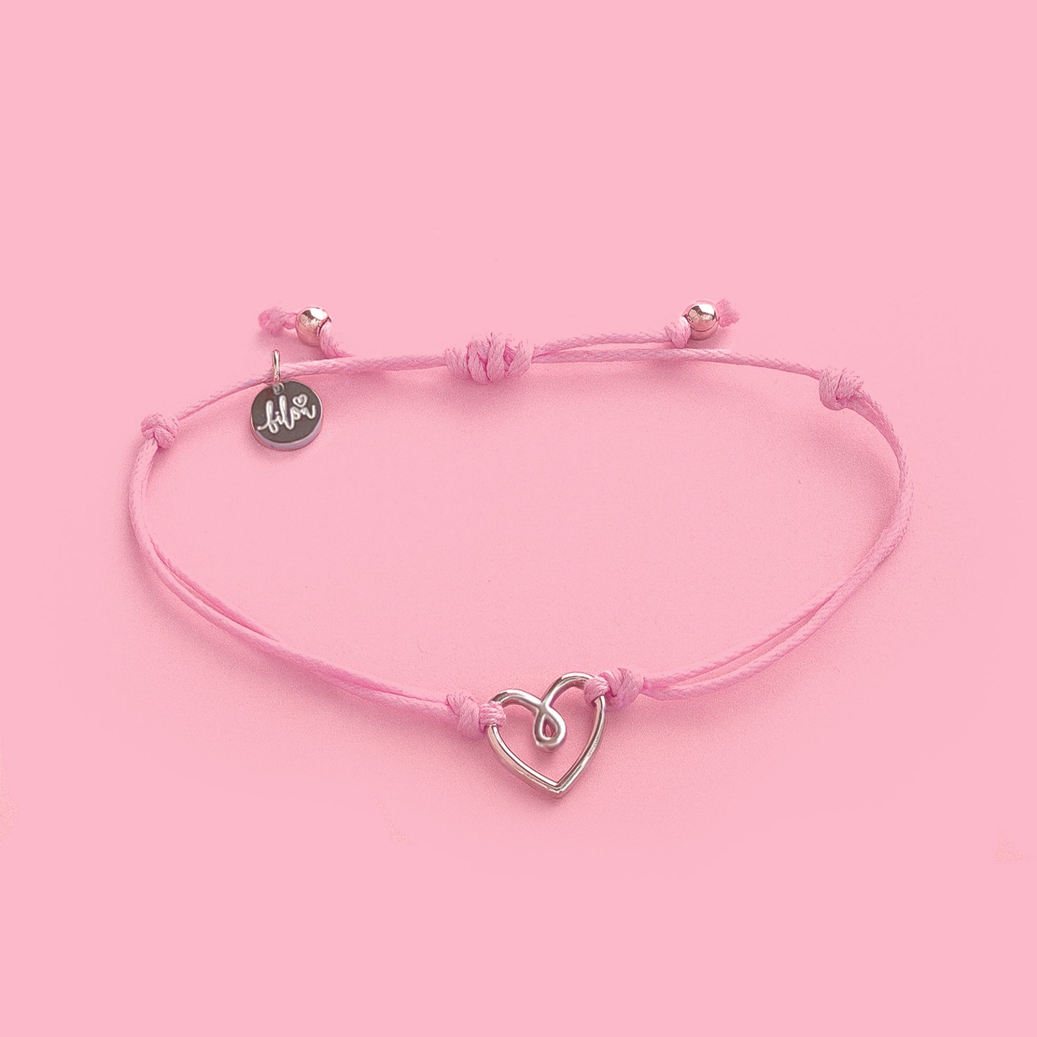 bilou rosa Herzensarmband